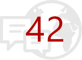 世界42以上の言語でニュースを提供